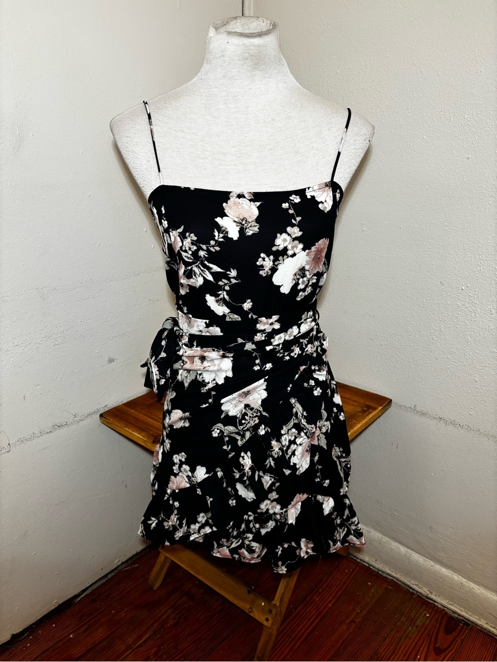 Free People Sleeveless Floral Wrap Dress